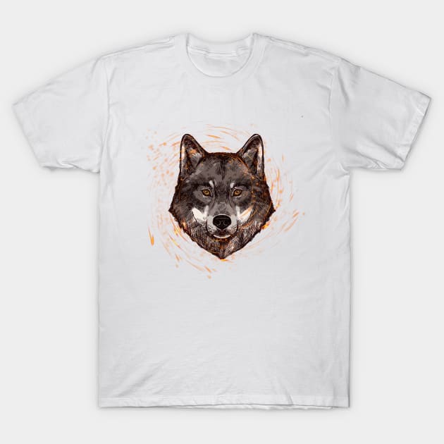 Wolf spirit animal T-Shirt by Chavjo Mir11